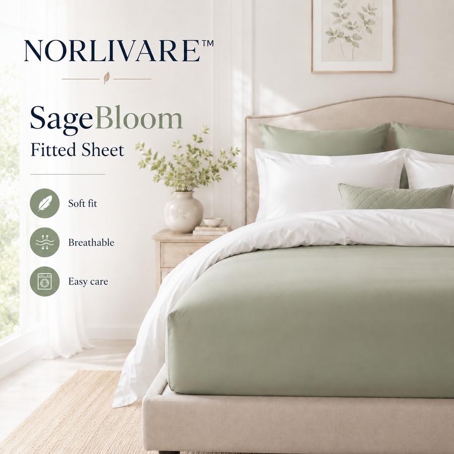 HAVENLUNE™ SageBloom Fitted Sheet