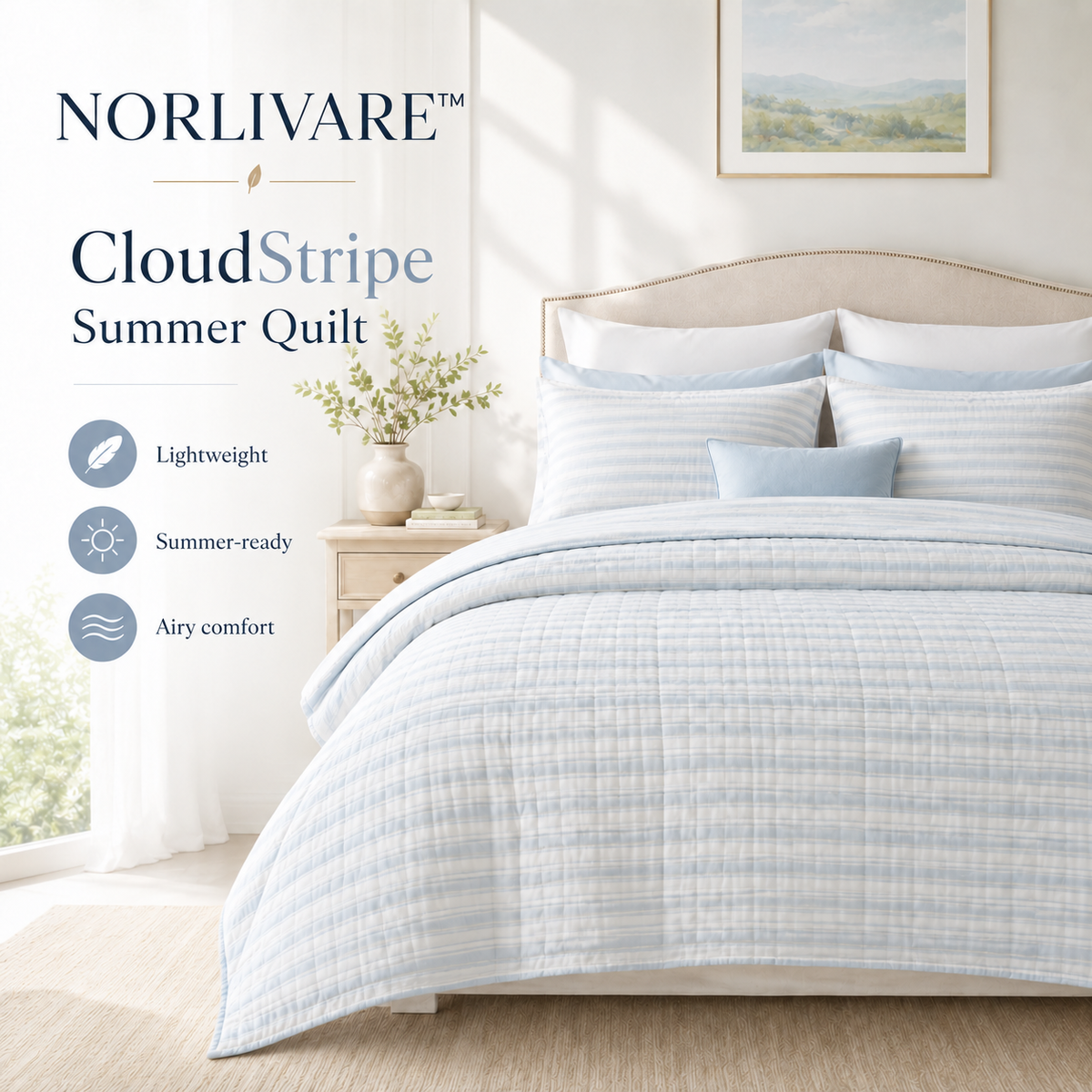 HAVENLUNE™ CloudStripe Summer Quilt