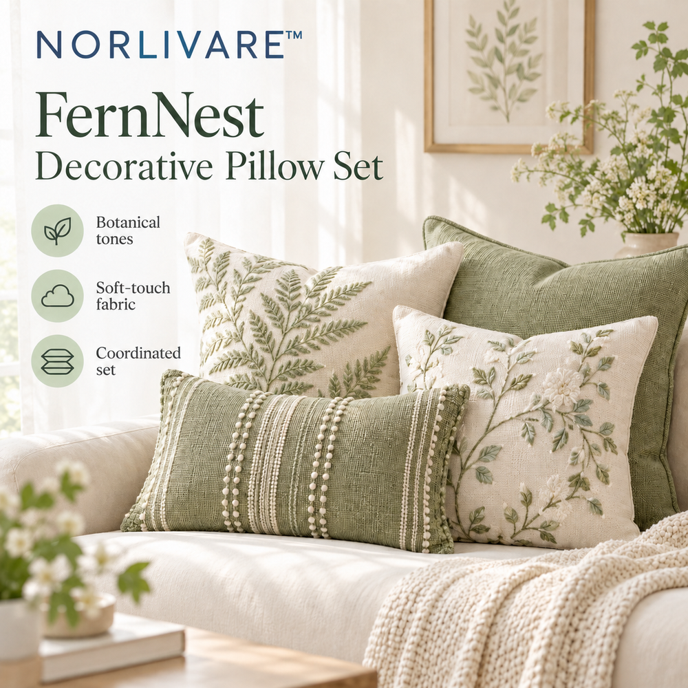 HAVENLUNE™ FernNest Decorative Pillow Set