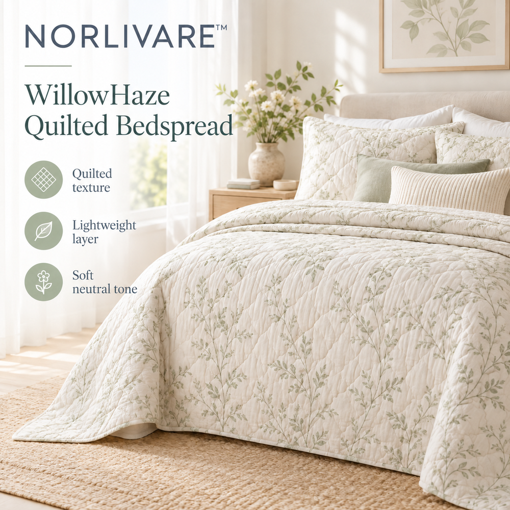 HAVENLUNE™ WillowHaze Quilted Bedspread
