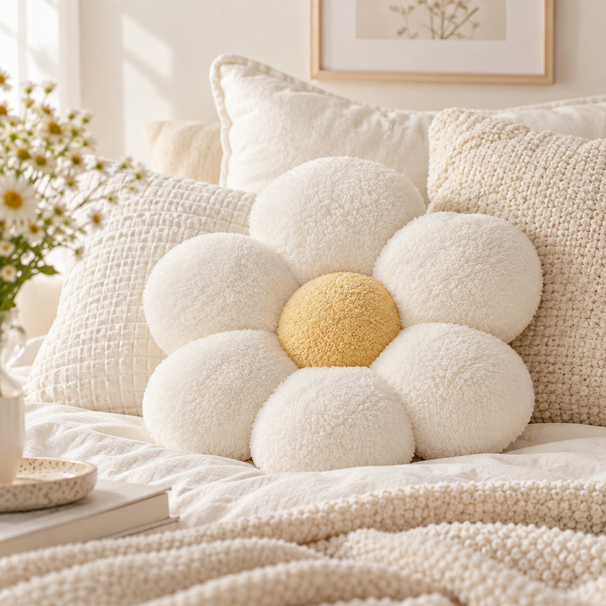 HAVENLUNE™ DaisyCloud Plush Pillow